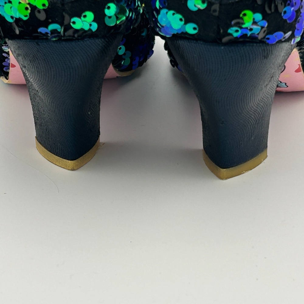 Irregular Choice Green Blue Sequin Party Heels Holiday Christmas Mermaid Oz -6.5 - Picture 14 of 16